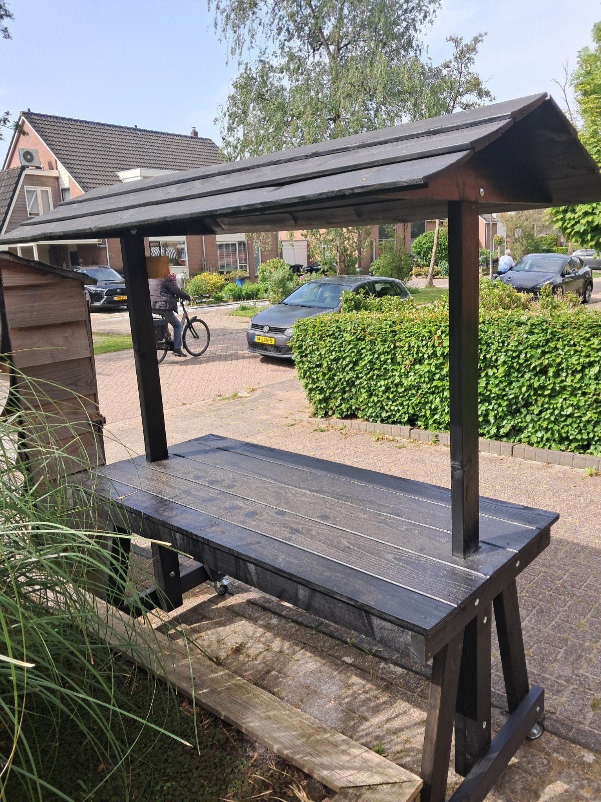 verrijdbare marktkraam, Ophalen