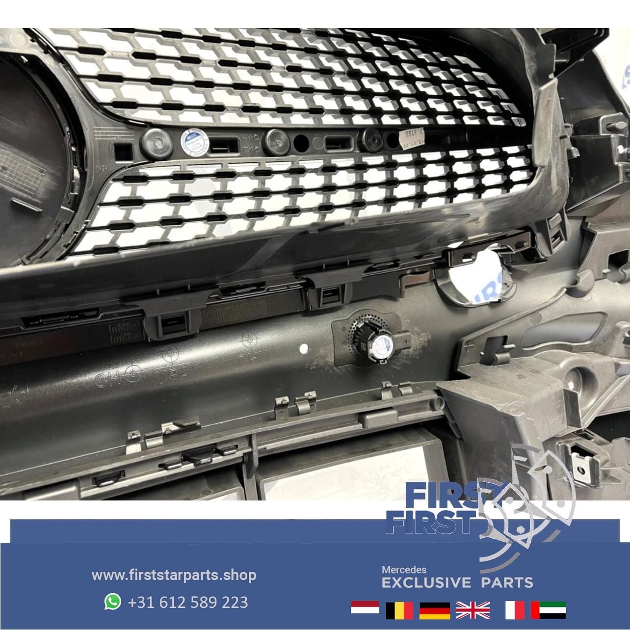 W213 W238 E43 E53 FACELIFT AMG VOORBUMPER GRIJS  E Klasse +, Gebruikt, -, Voor, Ophalen of Verzenden