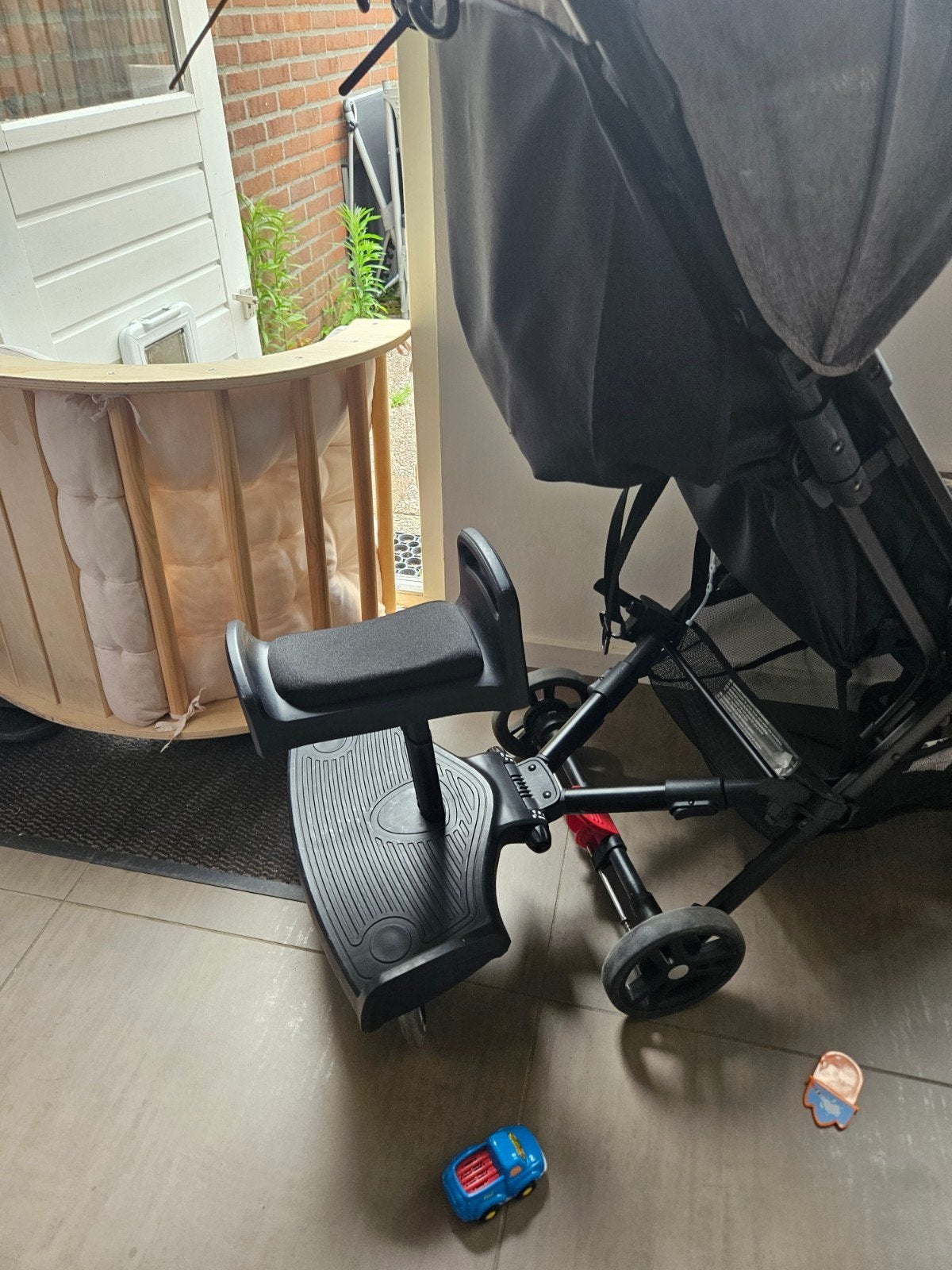 Meerijplankje met zitje voor kinderwagen, Ophalen, Gebruikt, Kinderwagen, Overige merken