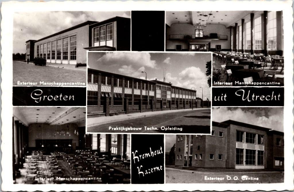 Utrecht - Kromhout Kazerne (1961), Verzamelen, Ansichtkaarten | Nederland, Gelopen, Utrecht, 1960 tot 1980, Verzenden