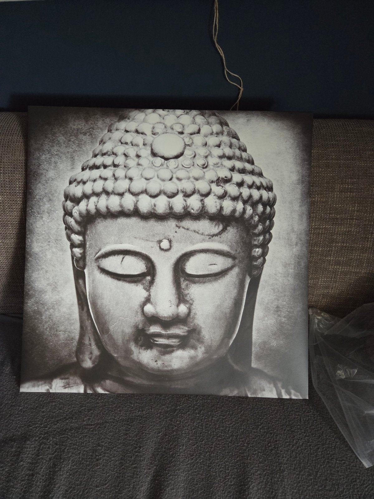 Boeddha afbeding 60x60 cm, Huis en Inrichting, Woonaccessoires | Schilderijen, Tekeningen en Foto's, Ophalen