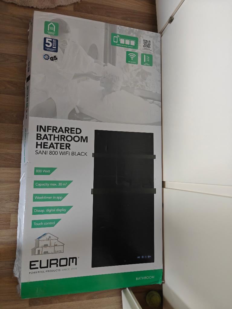 Eurom Sani 800 WiFi infrarood badkamer kachel, Ophalen, Hoog rendement (Hr), Kachel, Zo goed als nieuw