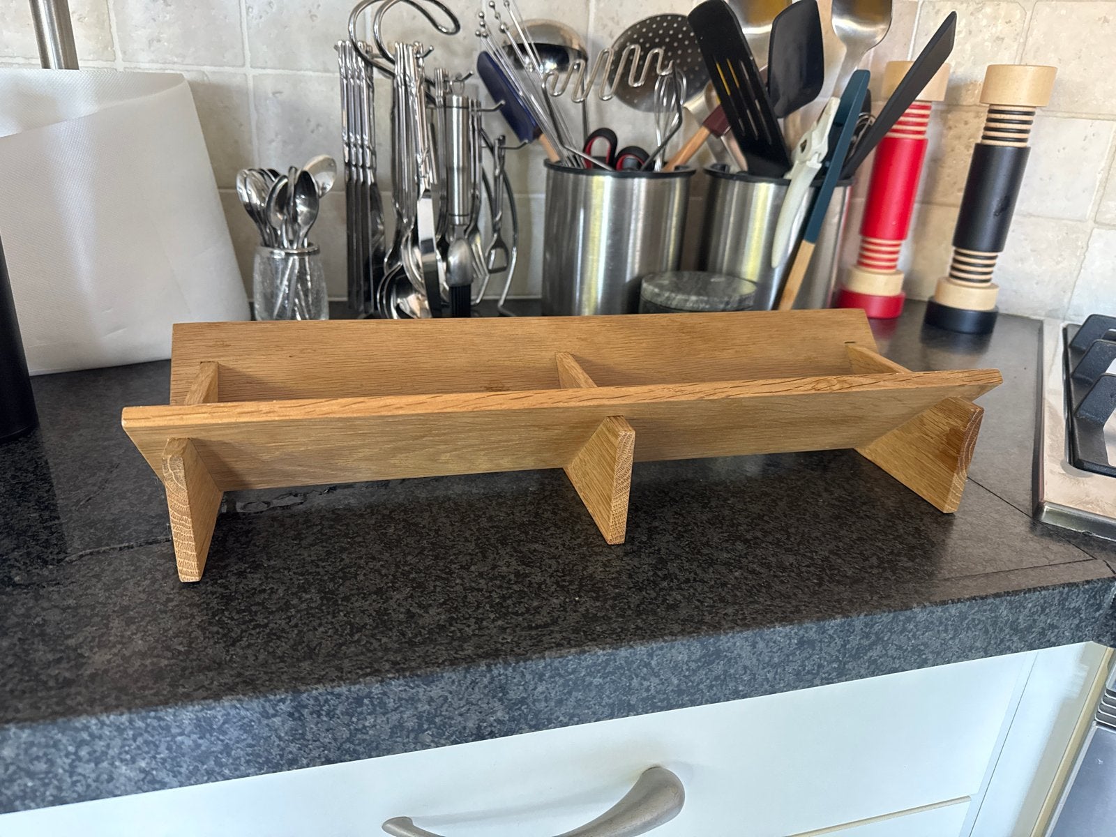Pilat en Pilat bakje van eikenhout, Hout, Ophalen of Verzenden, Bruin, Landelijk