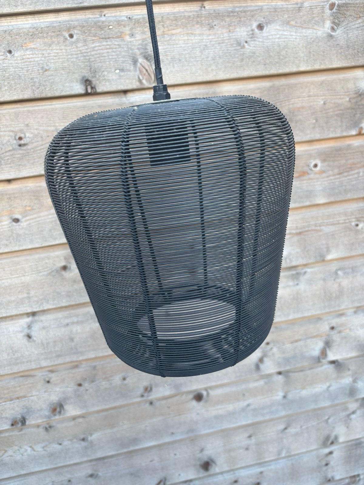 Light & Living Hanglamp Zwart Draadframe E27 Max 40W, Ophalen, Gebruikt, Metaal, E27 (groot)