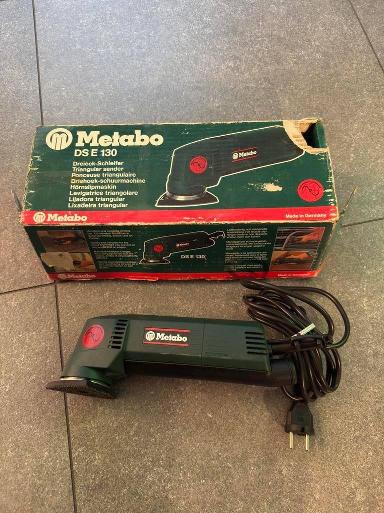 Metabo ds e 130 triangle schuurmachine, Doe-het-zelf en Verbouw, Gereedschap | Schuurmachines, Ophalen, Nieuw, Minder dan 600 watt