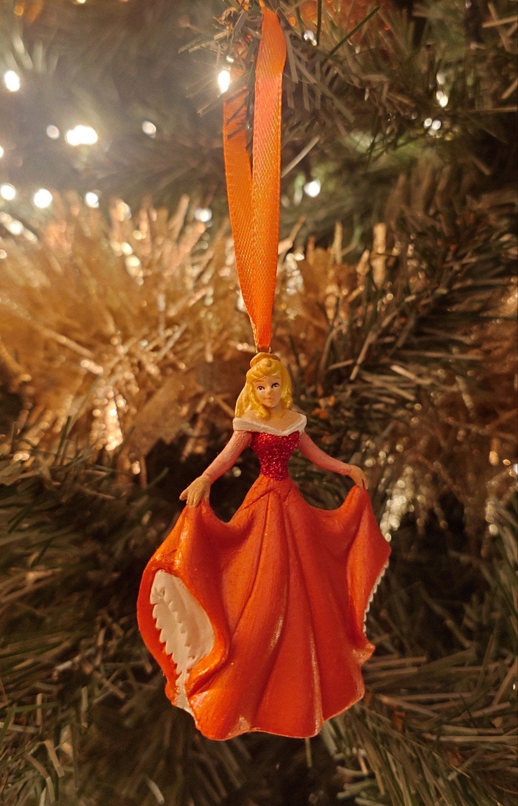 Disney prinses Doornroosje kerst ornament hanger kerstbal, Ophalen of Verzenden, Sneeuwwitje of Doornroosje, Zo goed als nieuw