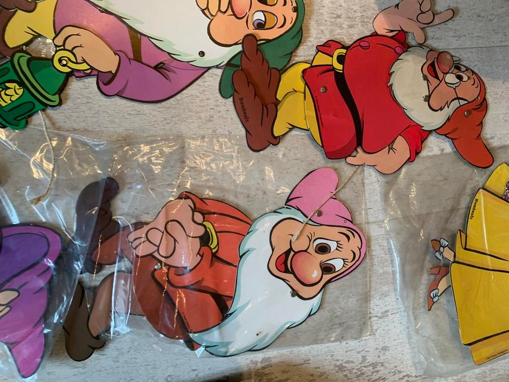 Sneeuwwitje en de 7 Dwergen Rombouts Walt Disney Trekpoppen, Zo goed als nieuw, N, V, Overige typen
