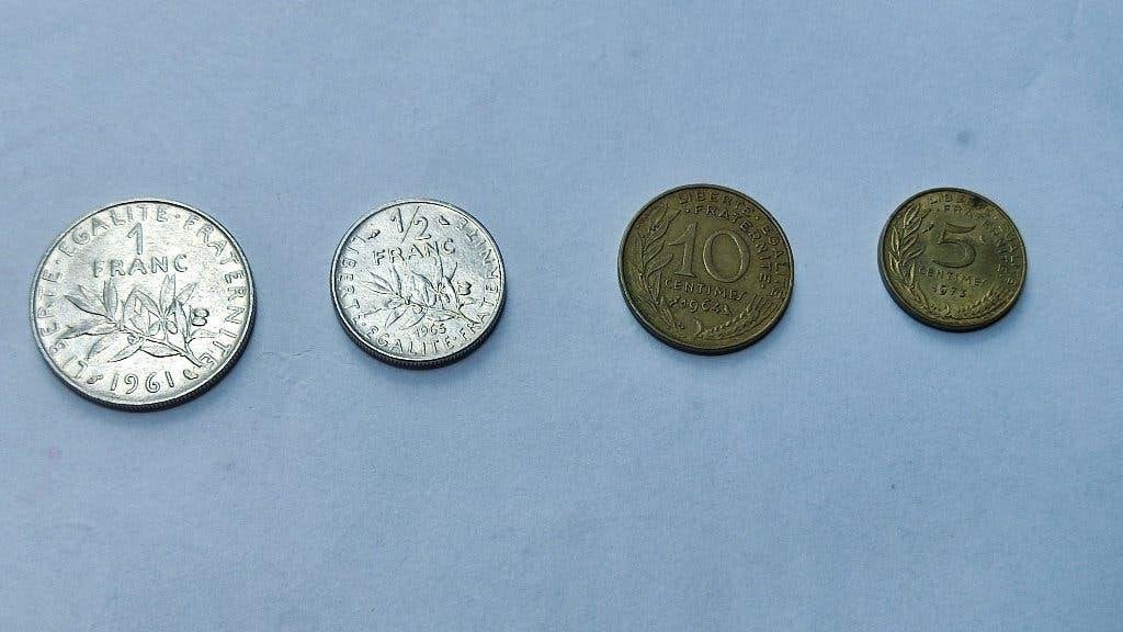 4 Franse munten uit de jaren 60, Ophalen of Verzenden, Frankrijk, Setje