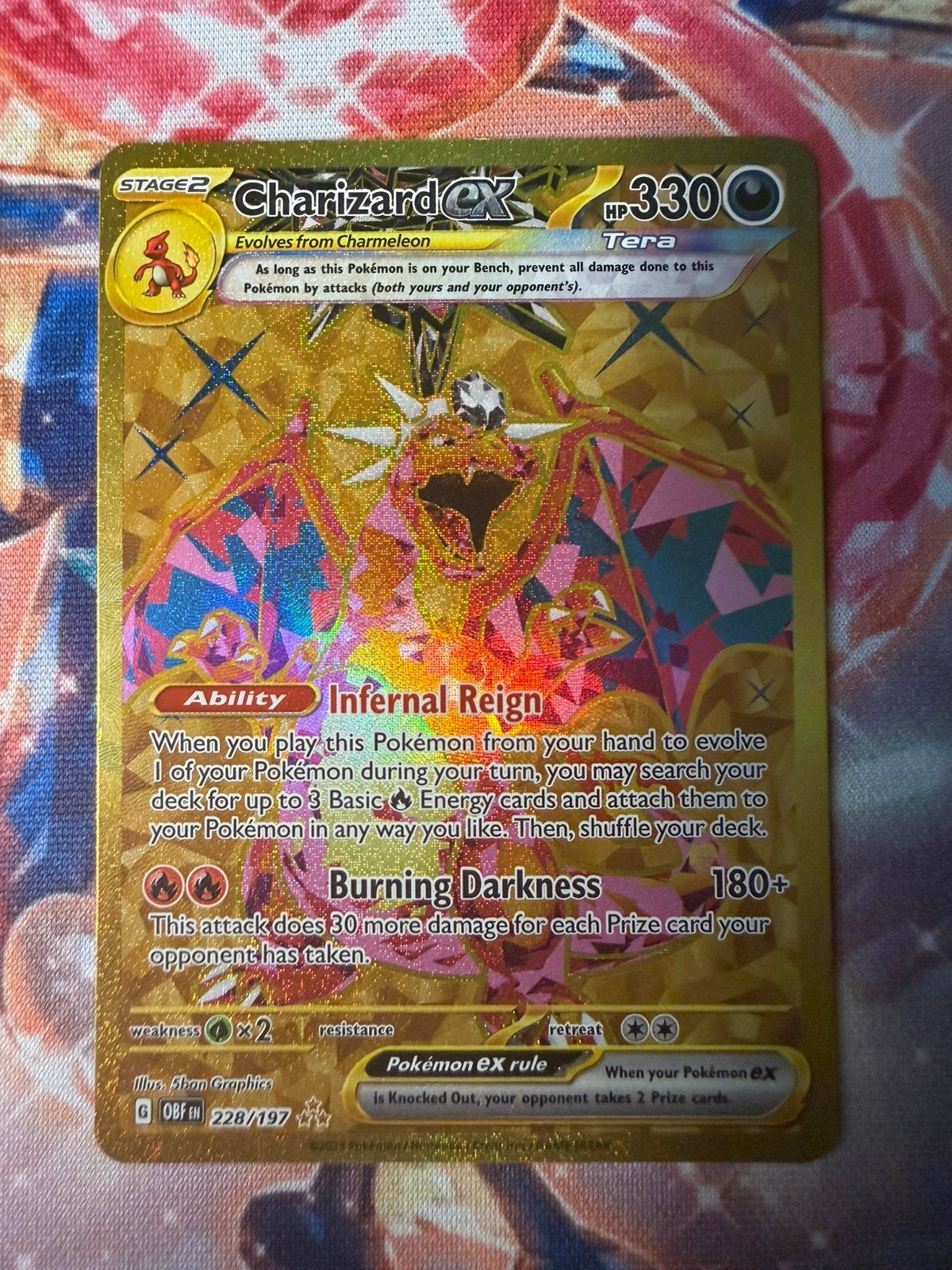 Charizard EX Obsidian Flames, Ophalen of Verzenden, Zo goed als nieuw