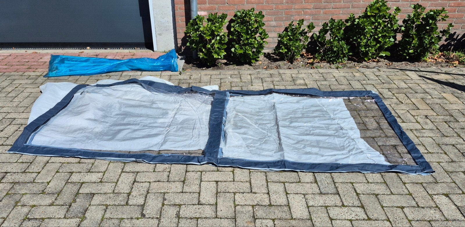 Windscherm 4 vensters 130 hoog en bijna 6 meter lang, Ophalen, Zo goed als nieuw