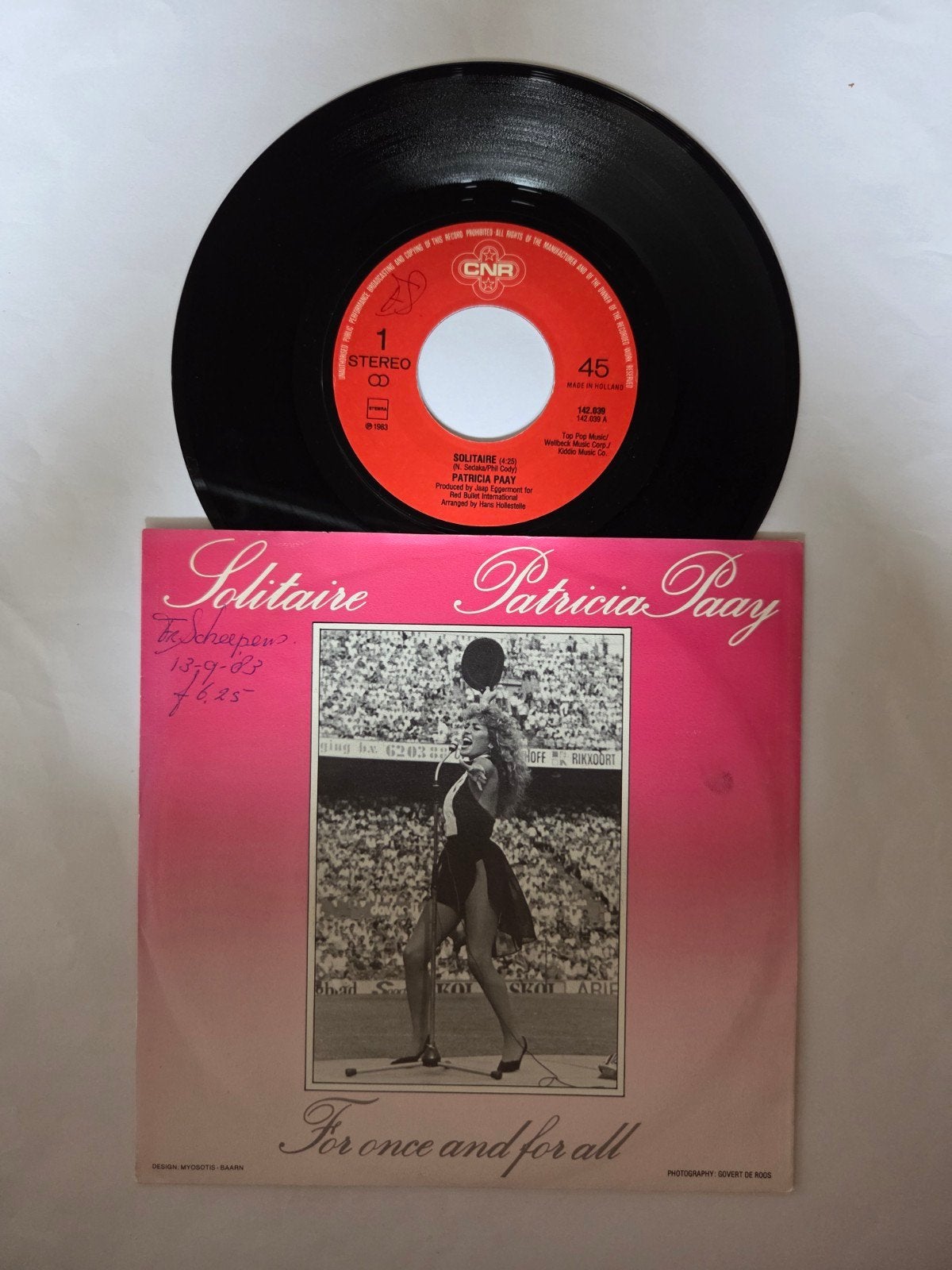 Patricia Paay - Solitaire, Gebruikt, 7 inch, Single, Ophalen of Verzenden