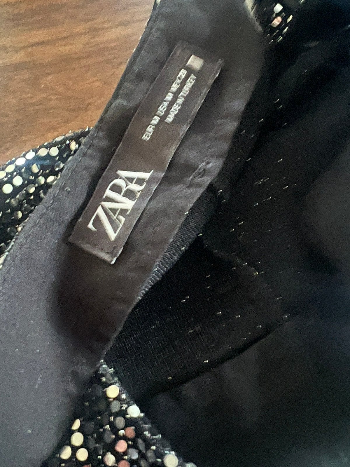 Zara glitter broek/rok Maat M kort, Ophalen of Verzenden, Zo goed als nieuw, Maat 38/40 (M), Zwart