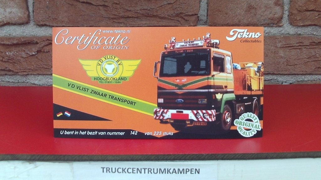 Tekno  Ford  Transcontinental  van  van  der  Vlist., Ophalen of Verzenden, Nieuw, Bus of Vrachtwagen, Tekno