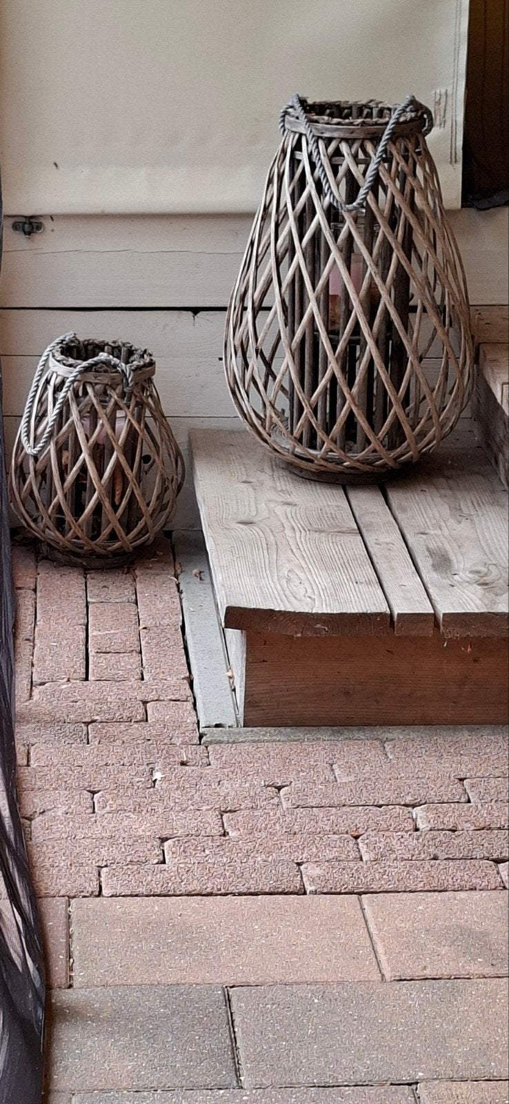 Mooie windlichten, Huis en Inrichting, Woonaccessoires | Kransen, Ophalen, Gebruikt, Hout