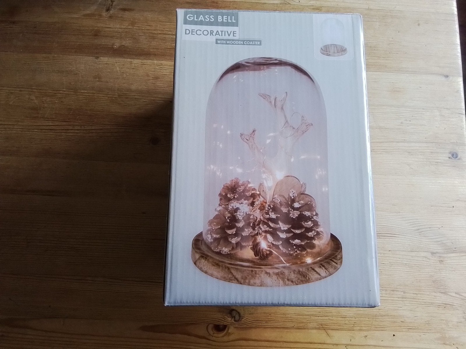 Stolp glas met hout., Ophalen, Nieuw