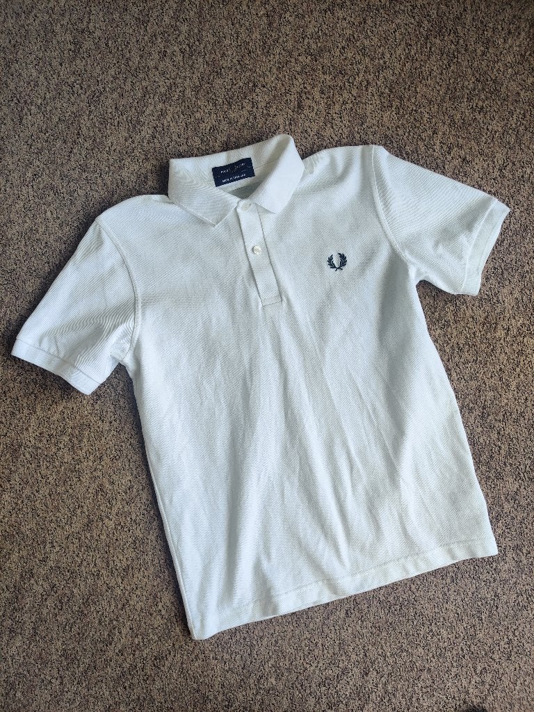 Fred Perry Made in England, witte polo, mt. medium, Kleding | Heren, Polo's, Maat 48/50 (M), Wit, Nieuw, Ophalen of Verzenden