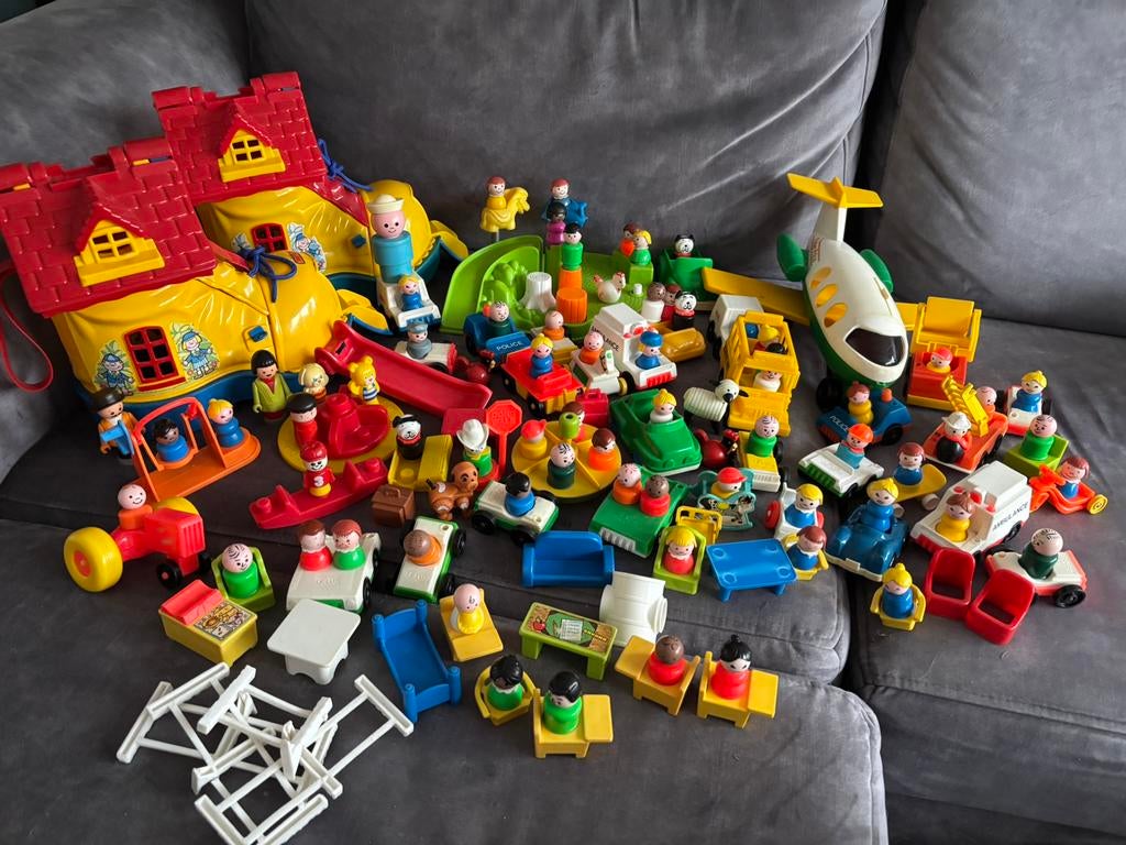 Grote vintage fisher price & matchbox set, Ophalen of Verzenden, Gebruikt, Speelset