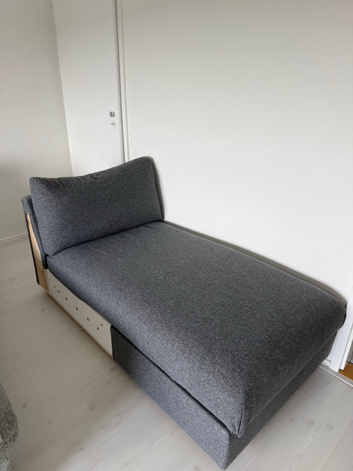 Ikea Vimle bank met kussen en grijze hoes, Ophalen, Eenpersoons, 75 tot 100 cm, Zo goed als nieuw