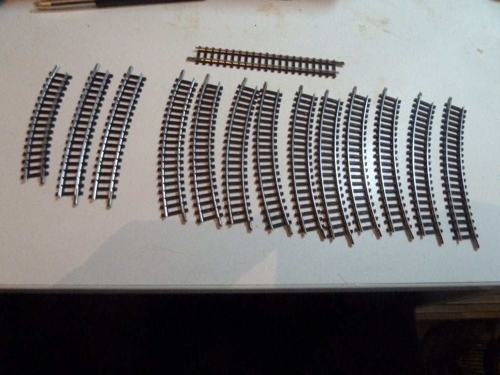 Mini Trix N Spoor rails 14 x, Hobby en Vrije tijd, Gelijkstroom, Trix, Rails, Ophalen of Verzenden