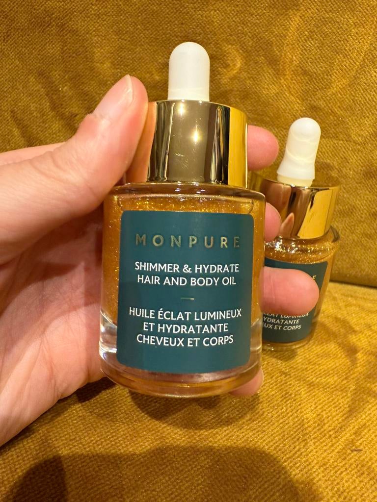 Monpure Shimmer & Hydrate hair and body oil, Ophalen of Verzenden, Nieuw