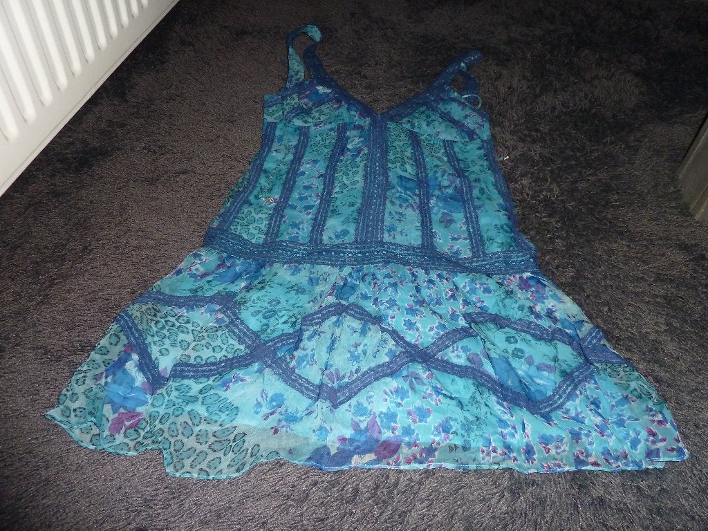 nieuw blauw bloemen tuniek, Kleding | Dames, Maat 38/40 (M), Blauw, Nieuw, Ophalen of Verzenden