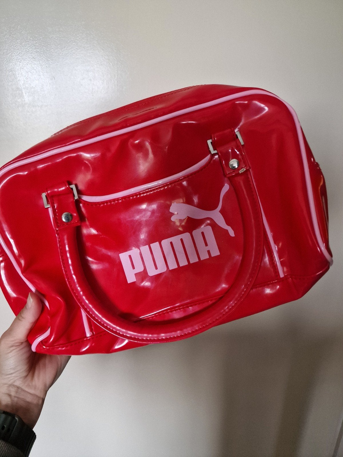 Puma rood vitage tasje - Stijlvol en Compact, Ophalen of Verzenden, Rood, Handtas