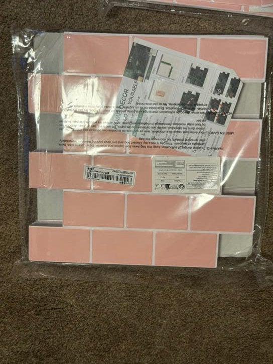 Nieuwe Roze Tegels - 20 in verpakking, 12 los + restanten, Nieuw, Ophalen of Verzenden, Minder dan 20 cm, Minder dan 5 m²