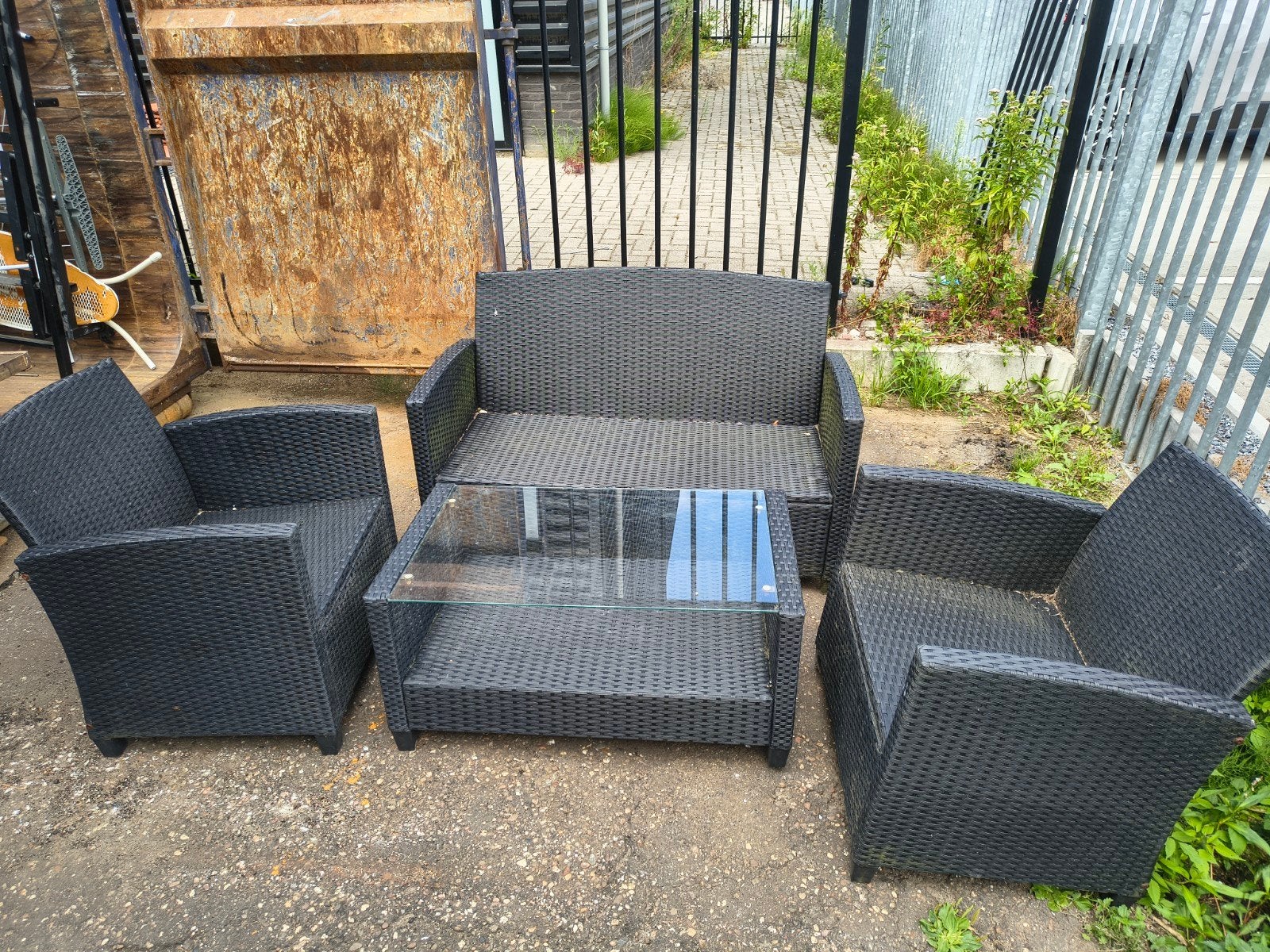 wicker tuinset, Ophalen, Gebruikt, ., .