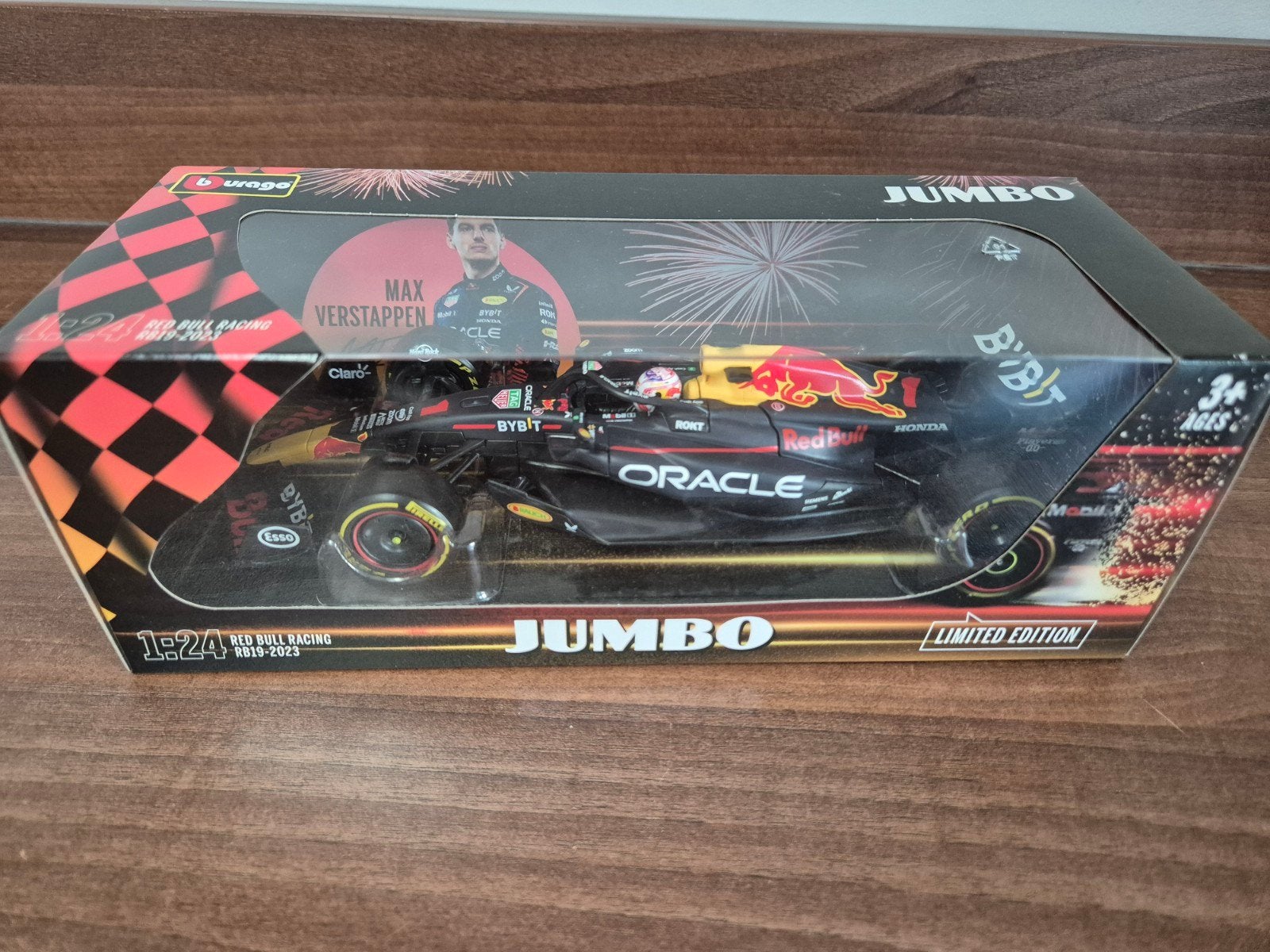 Bburago Max Verstappen Red Bull Racing F1 Auto 1:24 Jumbo, Ophalen of Verzenden, Nieuw, Auto, Overige merken