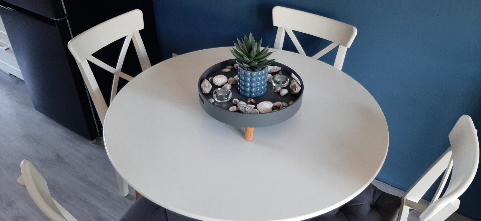 Ronde eettafel, Huis en Inrichting, Tafels | Eettafels, Gebruikt, 50 tot 100 cm, Modern, Scandinavisch, Rond