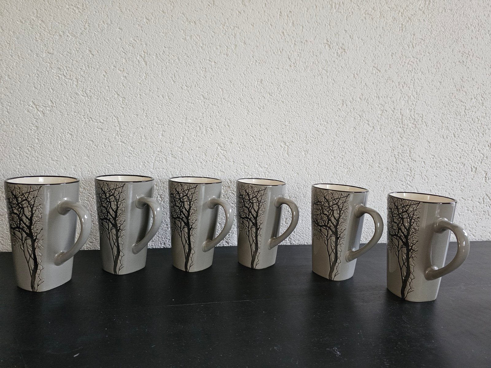 Nieuw 6 Mokken grijs met Boom Loods 5, Ophalen, Nieuw, Overige stijlen, Kop(pen) en/of Schotel(s)