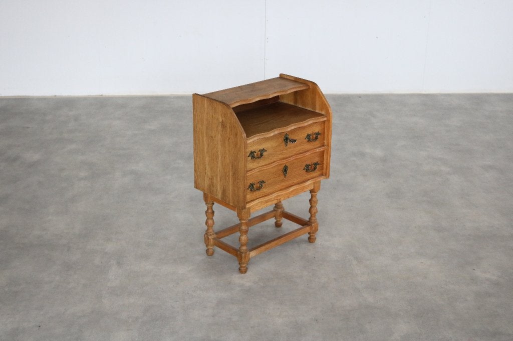 brutalist nachtkastje | kastje | jaren 60 | Deens, Huis en Inrichting, Gebruikt, Minder dan 45 cm, ., .