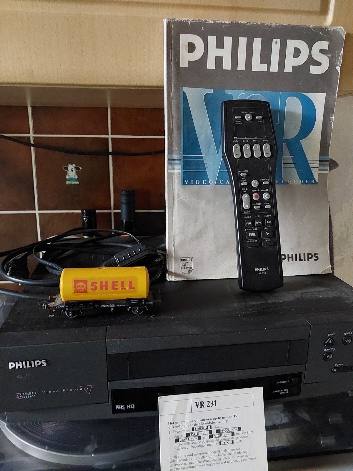 Philips VR 231 VHS HD Videorecorder met afstandsbediening, Ophalen of Verzenden, Gebruikt, VHS-speler of -recorder