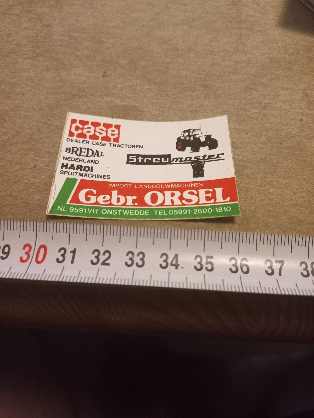 Vintage Case IH Dealer Sticker - Gebr. Orsel Onstwedde, Ophalen of Verzenden