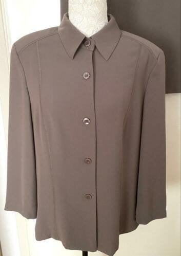 Gerry Weber blouse/jasje met bijpassende rok maat 44 [DM][v], Kostuum of Pak, Bruin, Maat 42/44 (L), Ophalen of Verzenden