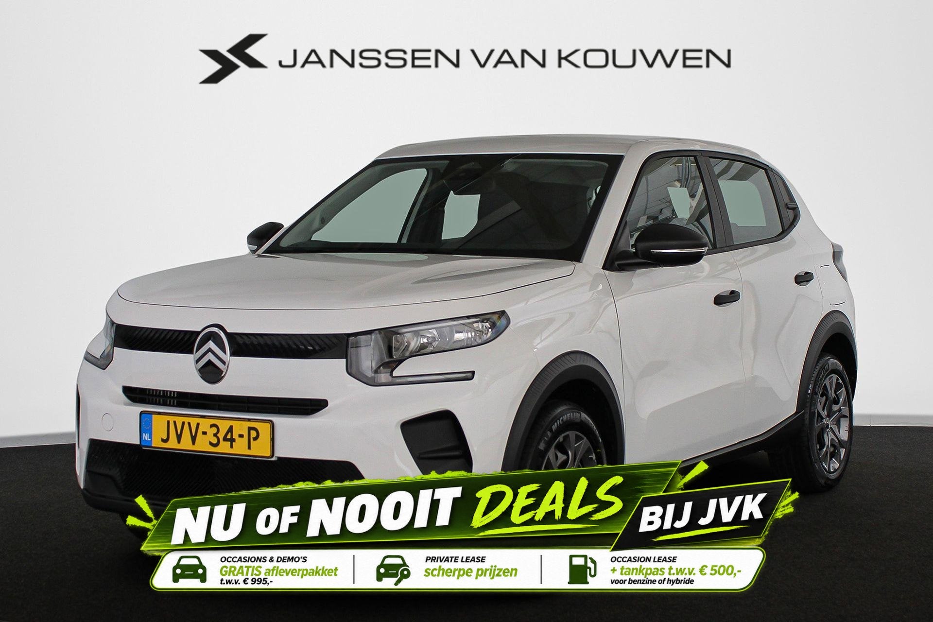 Citroen C3 1.2 Turbo 100pk You Airco Parkeersensoren, Auto's, Voorwielaandrijving, Euro 6, 1199 cc, Wit