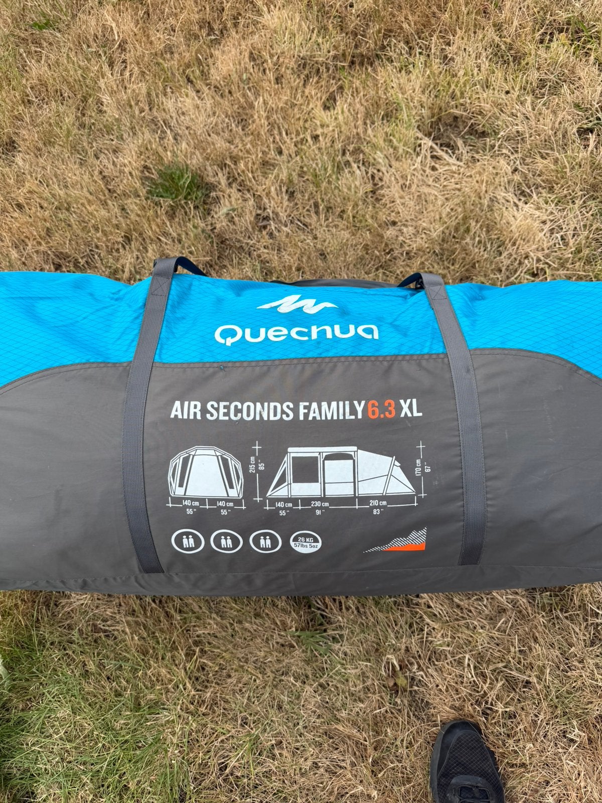 Quechua Air Seconds Family XL – Zo goed als nieuw!, Caravans en Kamperen, Tenten, Ophalen, Zo goed als nieuw, Tot en met 4