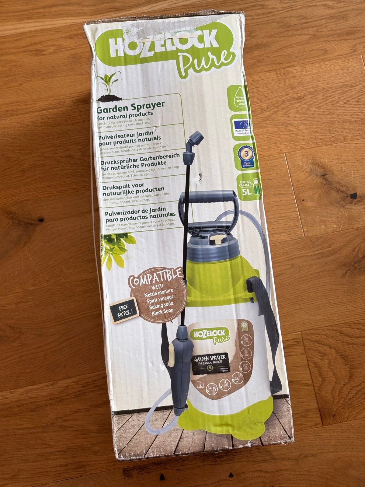 Hozelock Pure Druksproeier 5L voor planten en tuin, Ophalen of Verzenden, Nieuw, Handsproeier