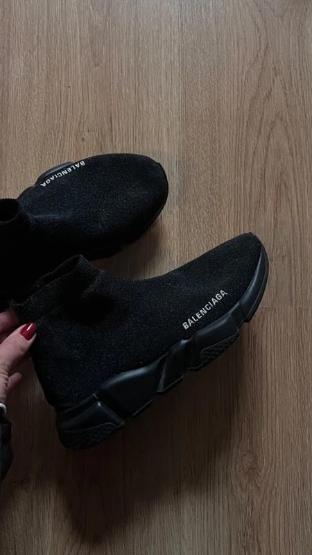 Balenciaga glitter schoen, Zwart, Ophalen of Verzenden, Sneakers of Gympen, Zo goed als nieuw