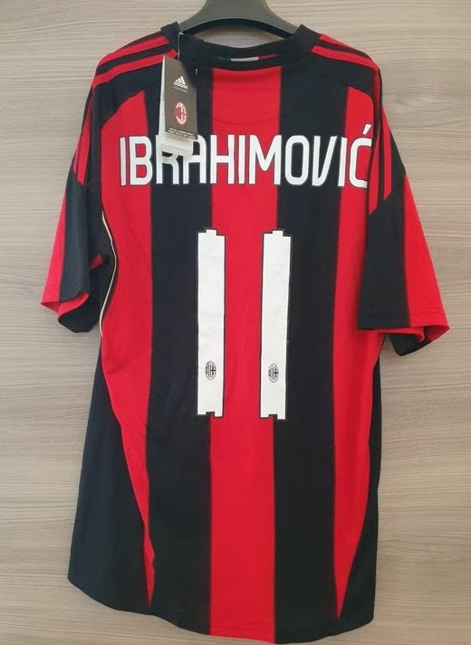 AC Milan 10/11 Zlatan Ibrahimovic Adidas Voetbal Shirt, Ophalen of Verzenden, Zo goed als nieuw, Buitenlandse clubs, Shirt