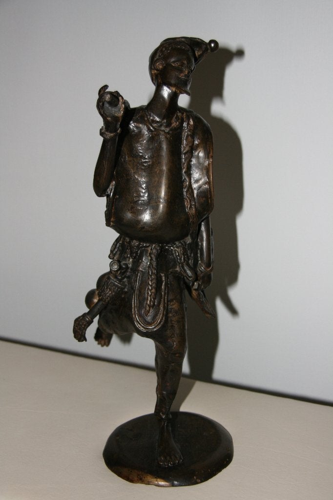 bronzen beeld van Afrikaanse Peulman, Ophalen, Brons, 20 - 50 cm, Beeld