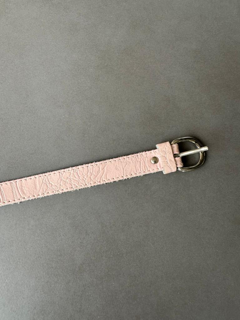 Roze soepel leren riem 105 cm, Minder dan 3 cm, Overige kleuren, 100 cm of meer, Verzenden