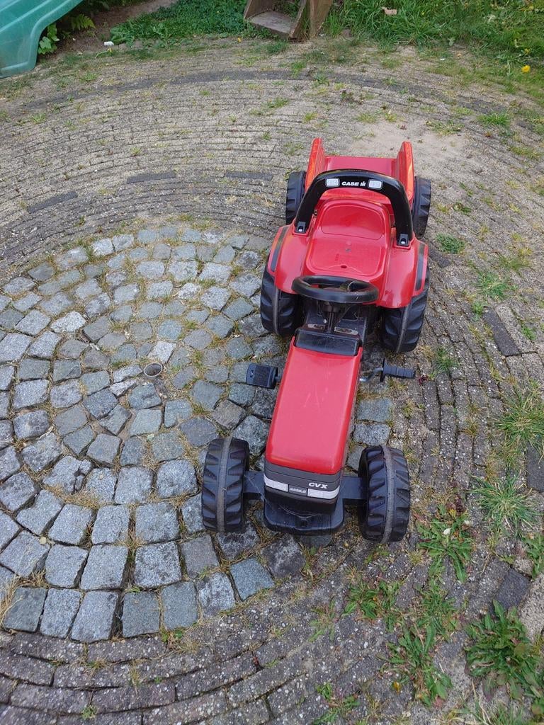 Traptractor met aanhanger, Kinderen en Baby's, Speelgoed | Buiten | Voertuigen en Loopfietsen, Ophalen, Zo goed als nieuw, Trapvoertuig