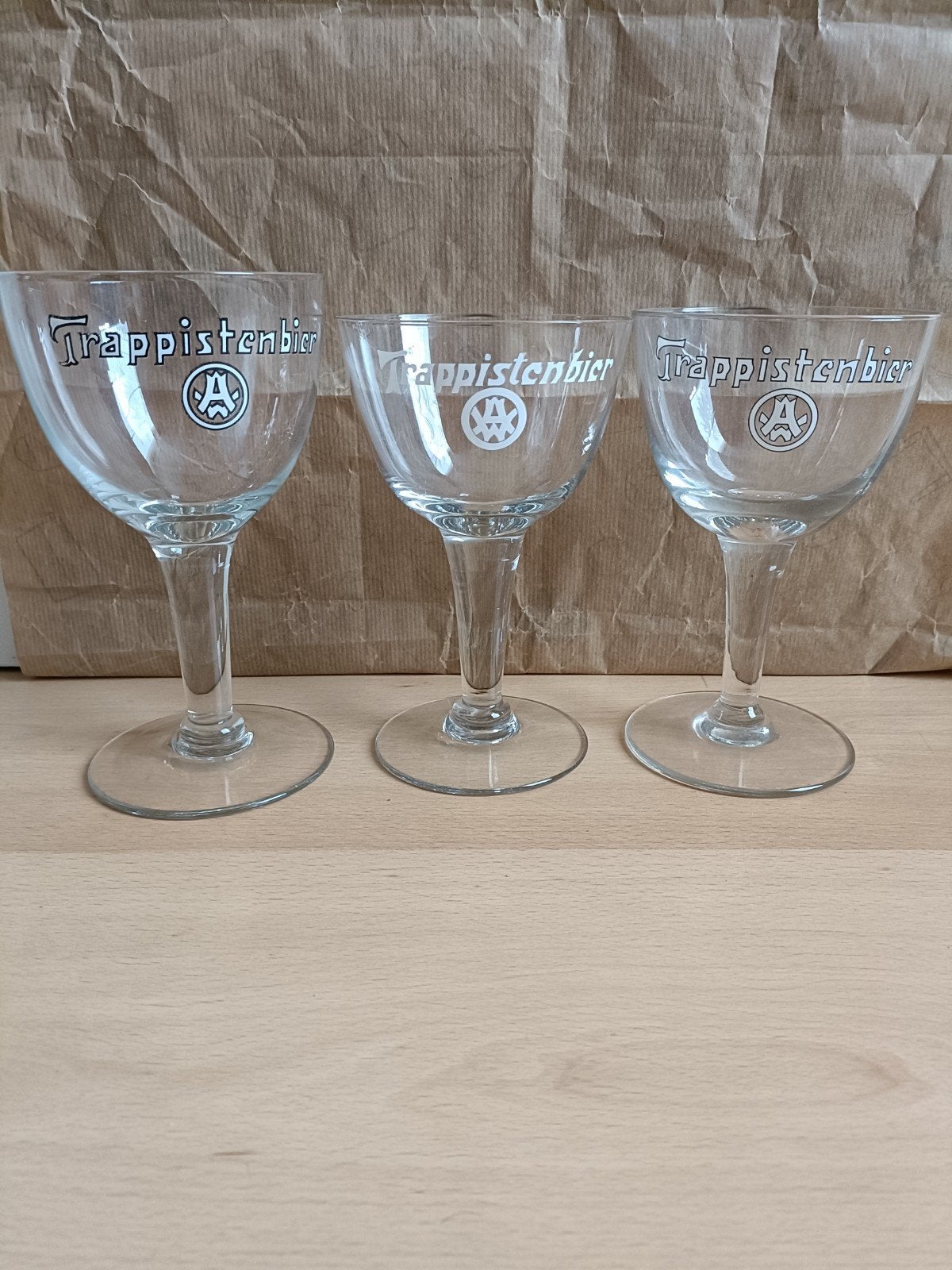3 Westmalle Trappist glazen, Verzamelen, Ophalen of Verzenden, Zo goed als nieuw, Glas of Glazen, Overige merken