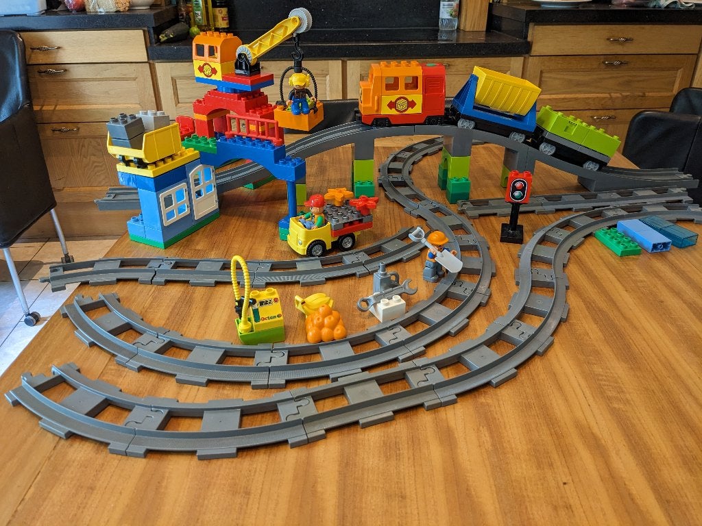 Lego Duplo De grote luxe treinset (met gereviseerde trein), Compleet, Gebruikt, Ophalen of Verzenden, Duplo