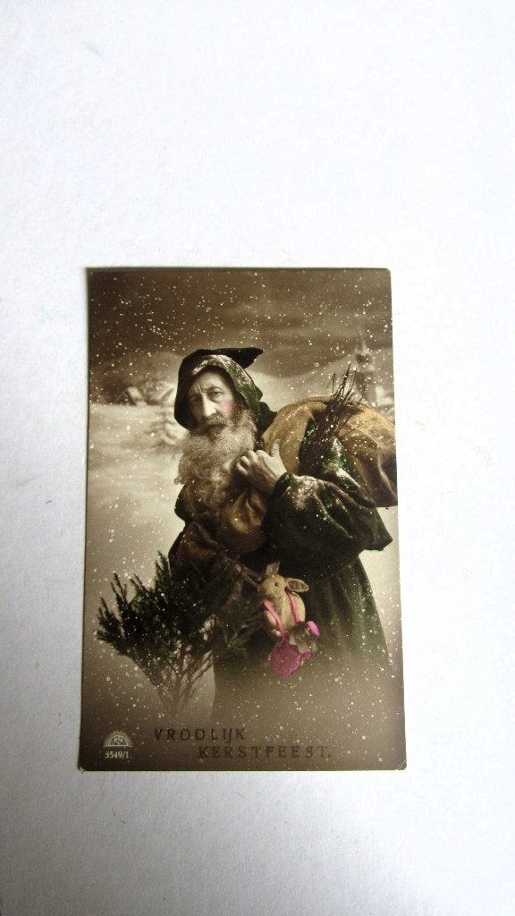 Vroolijk Kerstfeest, Ophalen of Verzenden, Voor 1920, Ongelopen, Feest(dag)