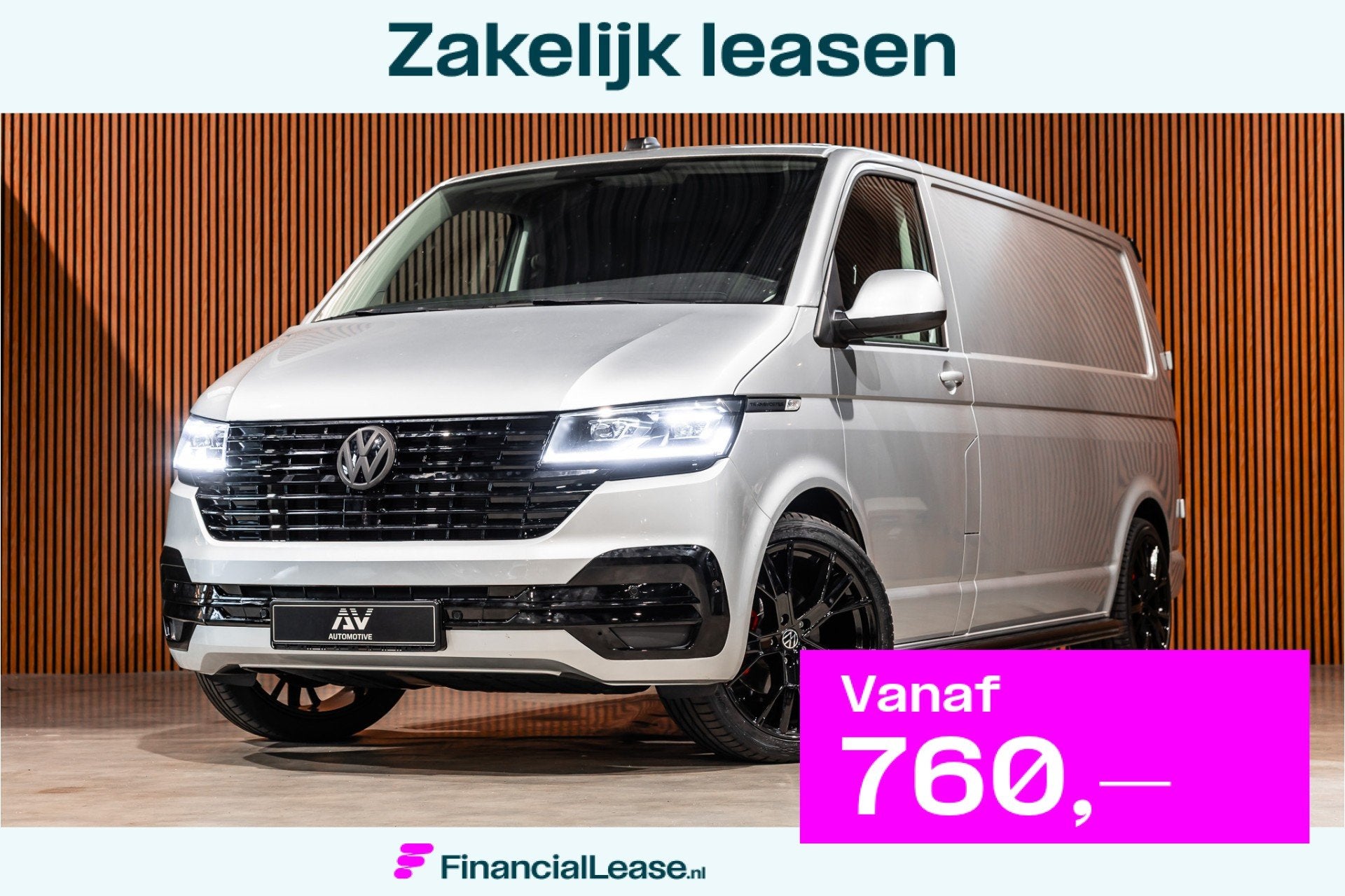 Volkswagen Transporter T6.1 2.0 TDI DSG L2H1 | AV Edition |, Gebruikt, Zwart, 4 cilinders, 150 pk