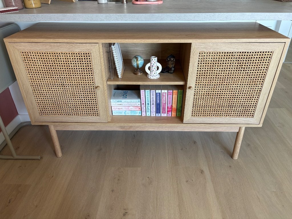 Dressoir Halmstad Jysk, Huis en Inrichting, Ophalen, Met deur(en), 150 tot 200 cm, Eikenhout