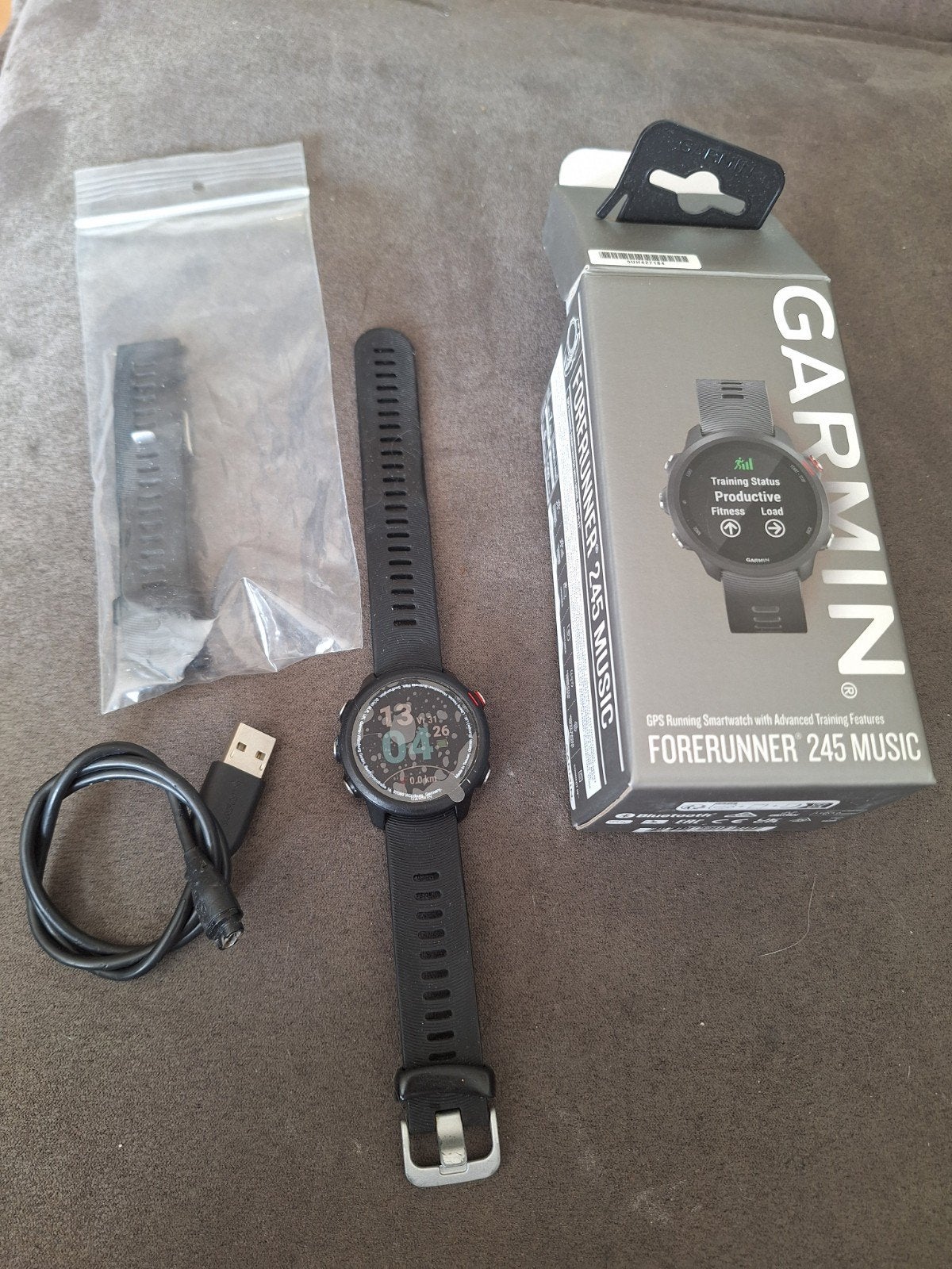 Garmin Forerunner 245 Music GPS Smartwatch Zwart, Sieraden, Tassen en Uiterlijk, Sporthorloges, Zwart, Garmin, Ophalen of Verzenden