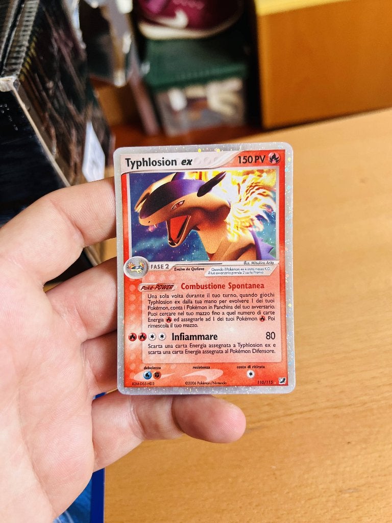 Typhlosion Ex 110/115 Ex Unseen Forces Pokemon, Verzenden, Zo goed als nieuw, Losse kaart, Foil